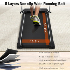 EUROCO 2.5HP Folding Treadmill with 7.5mph Speed, 265 lb Walking Exercise Treadmill with LED Display, 3 - Level Incline and 12 Preset Program for Home Office