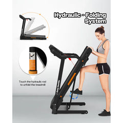 3.5HP 330 lb Weight Foldable Electric Running Walking Machine with Bluetooth/APP for Home, Fitness Jogging Exercise, Easy Installation and Space Saver for Home Office Gym